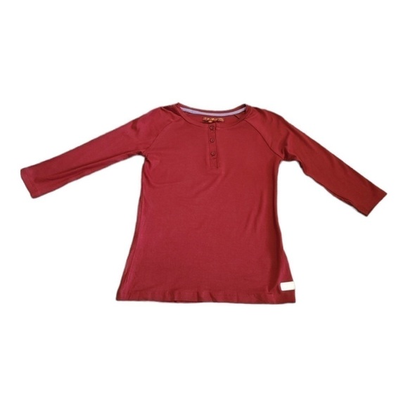 7 For All Mankind Henley 3/4 Length Sleeve Shirt Size L - Picture 2 of 2